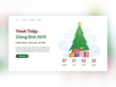 Countdown Landing Page bright christmas countdown design illustration illustrator landing landing page landingpage seasons greetings vietnamese web web design webdesign website website concept website design websites white xmas