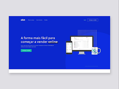 Landing Page Animation - Olist home page interaction landingpage motion ui ux web website