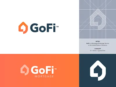 GoFi Mortgage - 2nd Logo Concept 🏠 branding broker brokerage bubble chat estate estimate finance go gofi home house logo logo design logo identity mortgage negotiate quote real real estate