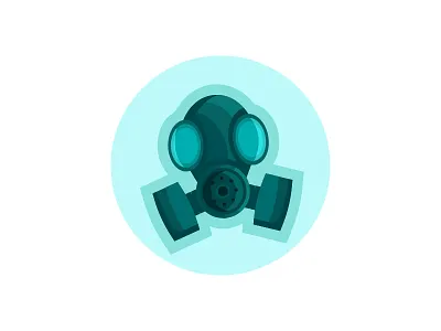 Gas Mask Icon 😷 on Blue Background ai care characer coronavirus design flat galaxy gas gas mask gauze help illustration logo logotype medical planet protection ui vector virus
