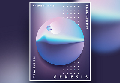 Genesis Poster Templates abstract colorful contemporary design genesis poster templates geometric gradient graphic design illustration minimalism planet poster art poster design space template ui universe vector vibrant color