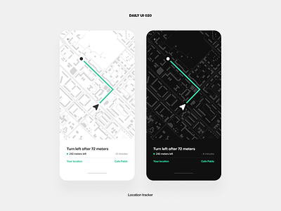 UI Challenge – Location tracker app daily ui dailyui design location location tracker map maps mobile navigation navigator phone ui ux