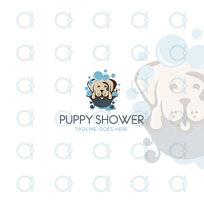 Dog Shower Logo care clean cleaning design dog dogs groom groomer grooming hound logo pet puppy services shop show shower store vet veterinary