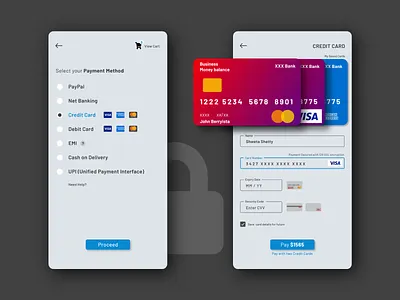 Credit Card Checkout UI adobe xd credit card credit card checkout dailyui dailyui002 figma prototype ui ui ux ui design ux uxdesign