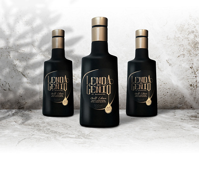 Lenda do Génio branding design labeldesign logo olive olive oil packaging