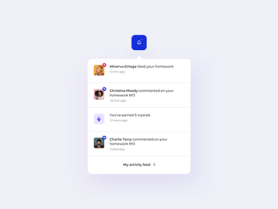 Daily UI 049 Notifications comments design details education gamification interface learning management system likes lms notifications phone points rating social socialization ui ui details ui elements ux