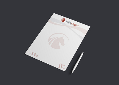 Letterhead for Boldknight branding design graphic graphic design illustration letterhead letterheads stationery stationery design