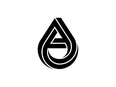 Impossible Drop - Letter A design icon impossible impossible object impossible shape lettermark logo logomark mark mistershot monogram monogram design monogram logo negative space symbol