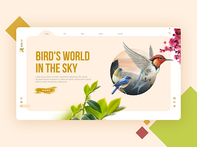 Bird Park | Website Landing page Ui / UX cool design cool ui cool ux hero hero section hero slider landing page