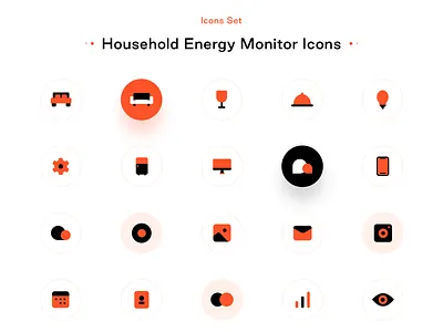 Household energy monitor icons set apple behance calendar cloud contacts figma gallery icon kit icons kitchen lounge marketing neel prakhar rooms sharma sketch smart home smart mobile user interface ui ux design