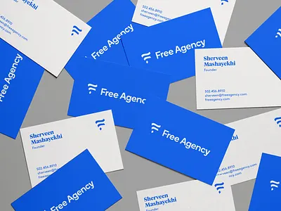 Free Agency Business Cards brand branding business cards design icon identity logo stationery type typography