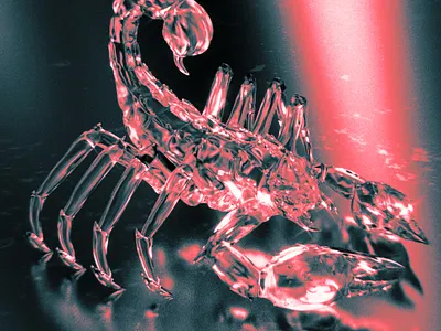 Arachnid 3d 3d art 3d artist art blender blender 3d blender3d blender3dart blendercycles design glass graphic design graphicdesign grunge red scorpio scorpion