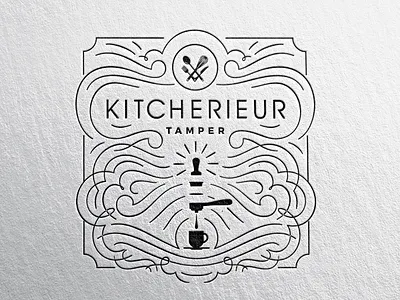 Kitcherieur Temper branding classic custom logo packaging retro typography vintage