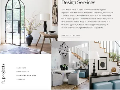 Website Design for an Atlanta Interior Designer custom website interior interior design squarespace website website design