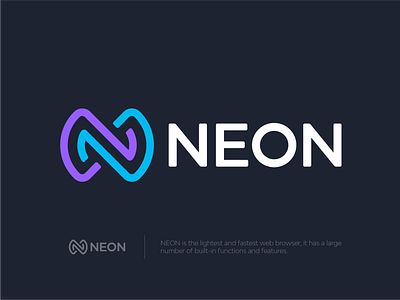 NEON Concept Logo connection icon logo logodesign logotype loop monogram neon sign symbol web