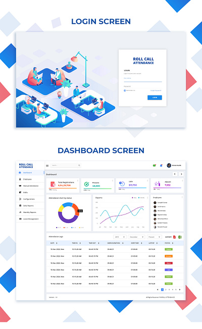 roll call dashboard dashboard ui visual design