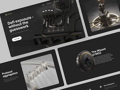Mozaic - Web Design for Crypto Manager 3d 3d elements blockchain crypto crypto manager cryptocurrency silver ui web web design web site yield farm