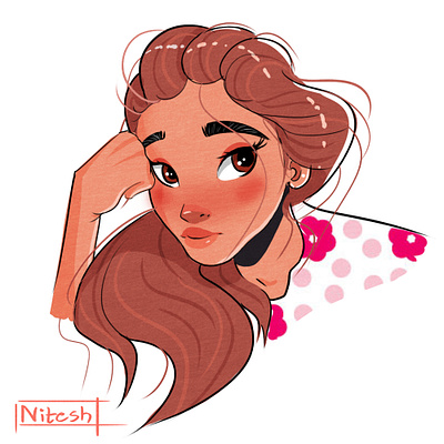 Girl beautiful beauty caricature caricatures cartoon art character concept design digitalart digitalartist illustration