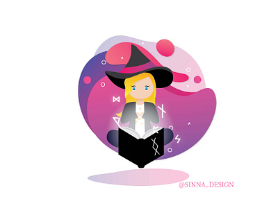 Witches Floating design floating gradient illustration vector witch witchcraft