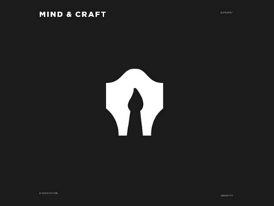 Mind & craft foundation artistic arts brand brush center clean community craft education identity logo mark minimal negativespace sign smart stamp strong symbol