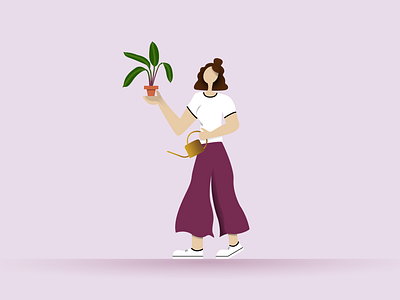 Plant Lover Illustration adobe adobe illustrator character design graphic design illustration vector