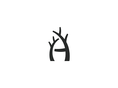 Aubut & Son black branches branding design family icon logo mark minimal symbol tree trees wood woodwork