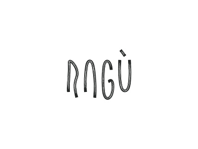 RAGÙ, fresh pasta black branding counter design food icon italian logo mark minimal pasta restaurant symbol typogaphy wordmark