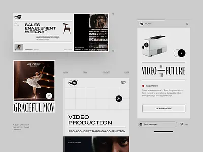 We.Mov Production Brand Identity brand identity brand sign branding business design halo halo lab identity logo logo design logotype marketing packaging startup