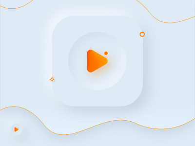 Daily UI - 005 app app icon button clean logo neumorphism play button ui