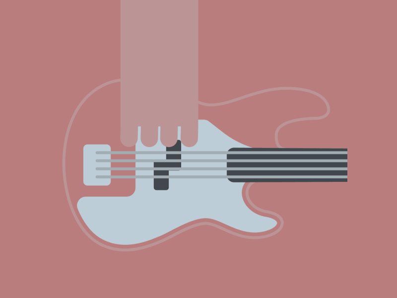 Disco Ulysses animated bass bass guitar design gif illustration loop