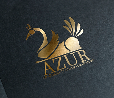 Azur - Logo Design branding design gold greek logo logo design luxury luxury logo photo swan