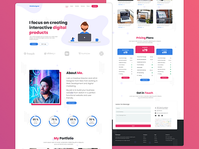 Landing Page Digital products contact form design figma icon simple design ui uidesign ux web website