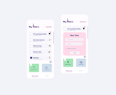 Todo Mobile App challenge check list lists mobile mobile ui task manager tasks manager todo todo list todolist ui ui daily