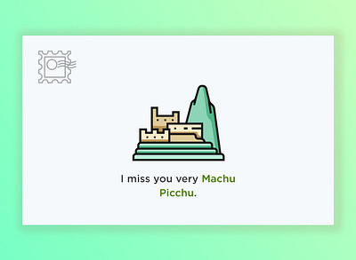 Postcard design design machu picchu postcard weeklywarmup