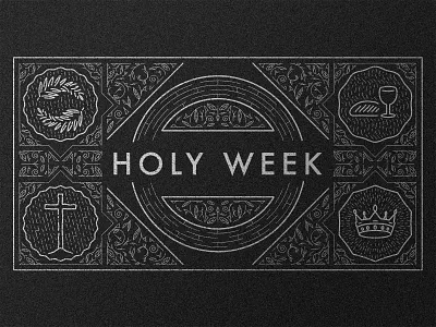 Holy Week 2020 church calendar graphicdesign holy week illustration monoline