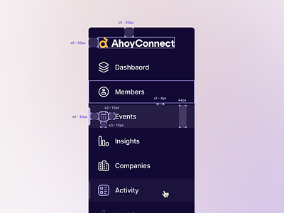 Sidebar navigation specs components navigation purple saas sidebar specs ui web