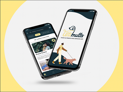 Ultimutts - Your Ultimate Dog Services App branding graphic design ui