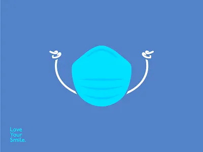 Love Your Smile. covid19 illustration love mask n95 smile