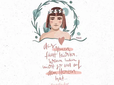 quote <3 angeladoe breathe draw drawing illustration illustration digital ipadpro kiasue lettering quote woman woman illustration