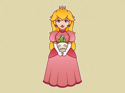 Princess Peach illustraion illustrator princess peach vector