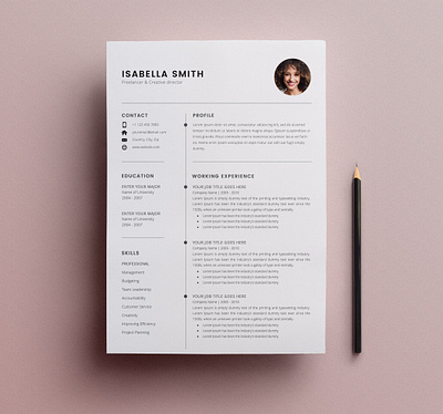 Resume Template 3 Page Free PSD 3 page resume cv resume free resume freebie print design psd resume psd template resume template