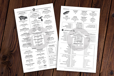 Leeds Public House Menu food graphic design grids hospitality iconography icons layout layoutdesign menu restaurant typography