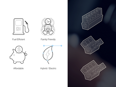 Automotive Iconography automative icons automotive engines icongraphy icons pictograph