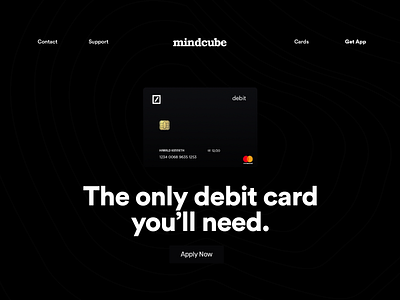 mindcube | debit card app clean concept design minimal typography ui uidesign uidesigner uiux uiuxdesign ux uxdesign web webdesign website websitedesign