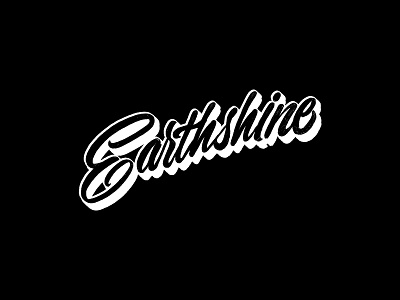 Earthshine custom hand drawn handlettering lettering script sketch type typography wip work in progress