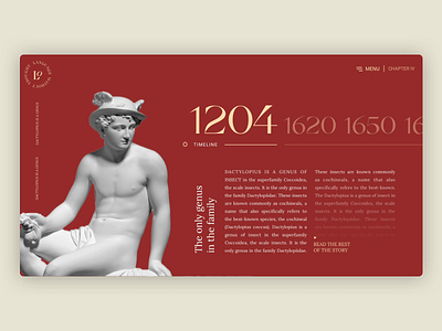 Chapter timeline view 3d 3d model branding column grid layout roman serif timeline type typography ui uidesign uiux ux