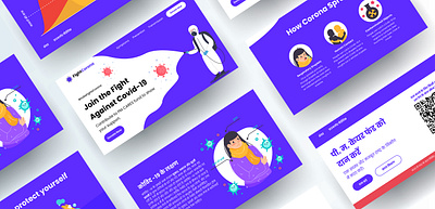 Fight Corona Landing Page Design corona coronavirus figma landing page ui design uidesign uiux web design