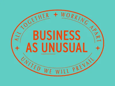 Business as Unusual branding campaign copywriting logo typography