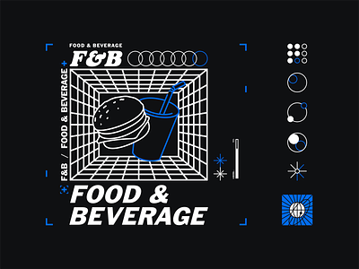 F&B Space astronaut black burger elonmusk exploration food icon set icons lines mars mission modern nasa shape soda space spacex stars universe web interface