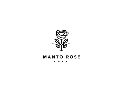 Manto Rose Cafe beans brand branding cafe cafe logo cup design identity ksa logo logos m logo mark rose rose logo saudi arabia type